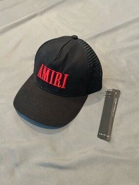 AMIRI “Logo Core” Black Trucker Hat